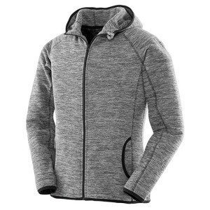 Bluza Dopasowana Mikropolar Oddychająca Szybkoschnąca - Marl Grey & Black