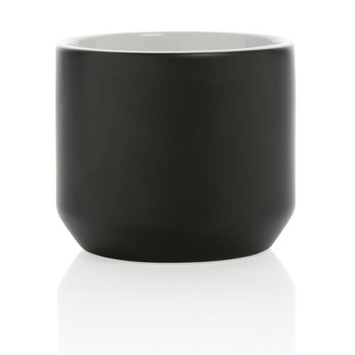 Kubek ceramiczny 350 ml czarny, biały P434.041 (2)