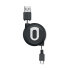 Kabel USB-mikroUSB zwijany czarny MO8733-03  thumbnail