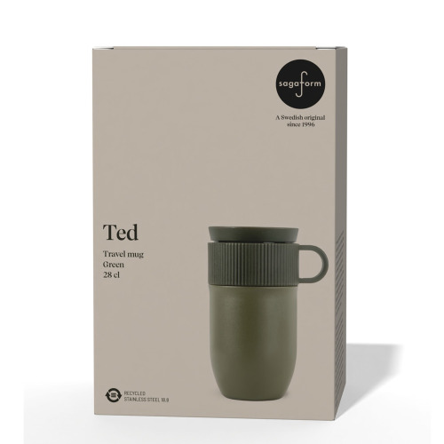 Izolowany kubek Sagaform Ted, 280 ml, szczelny, można myć w zmywarce Dried Green LT52131-N0049 (1)