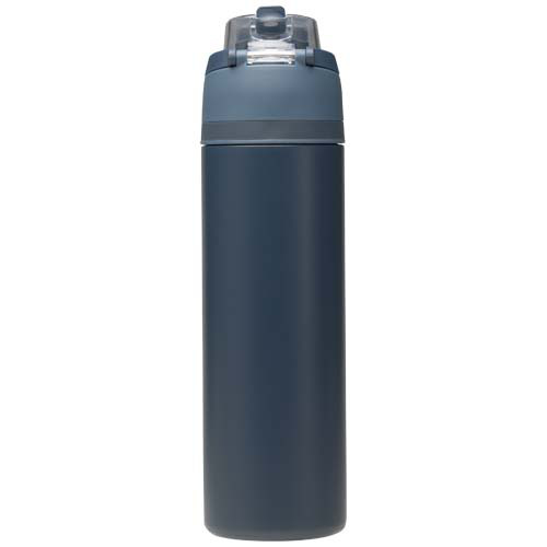 Bidon na wodę Theron 800 ml z jednowarstwowej stali nierdzewnej pochodzącej z recyklingu, certyfikowanej zgodnie z RCS, z pok Granatowy 10095155 (3)