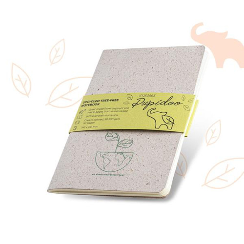 Notes A5 w organicznej okładce z odchodów słonia / Pupidoo Natural IP25058380 (3)