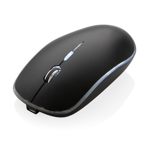 Bezprzewodowa mysz komputerowa z podświetleniem logotypu czarny P300.321 (2)