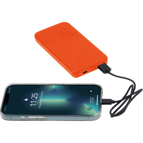 Power bank z ABS z recyklingu 10000 mAh PRESTON Pomarańczowy 3549410 (9)