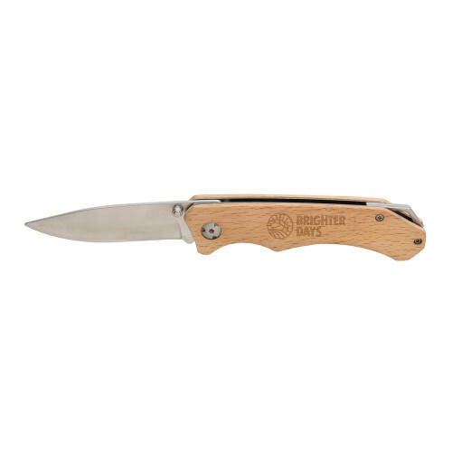 Drewniany nóż składany, scyzoryk brązowy P414.059 (5)