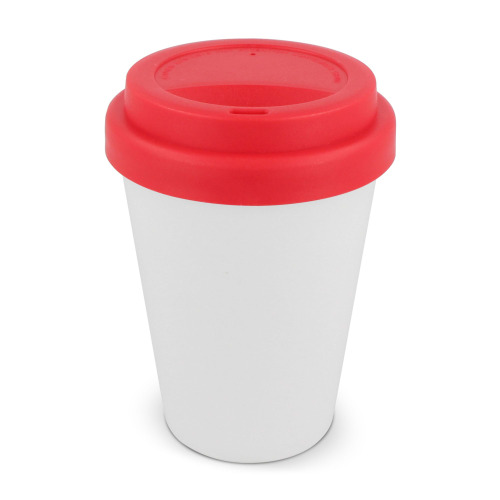 Filiżanka do kawy RPP z białym korpusem 250ml Biały / czerwony LT98867-N0121 
