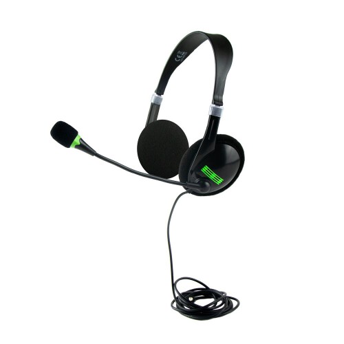Zestaw słuchawkowy: słuchawki nauszne z mikrofonem czarny V0169-03 
