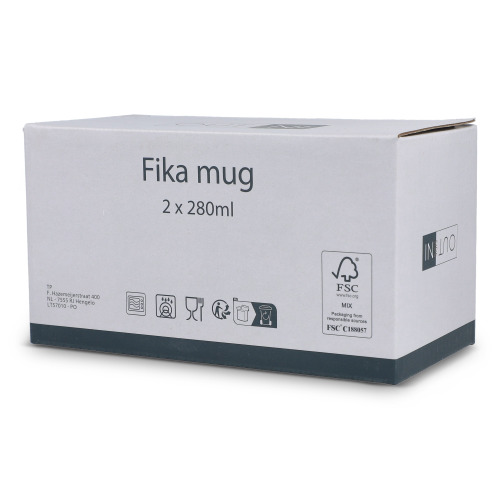 Zestaw kubków ceramicznych InSideOut Fika 280m Oliwkowa zieleń LT57010-N0043 (3)