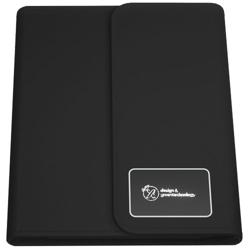SCX.design O18 notatnik A5 z bezprzewodowym powerbankiem 5 W 4000 mAh i podświetlanym logo Czarny 1PX07590 (3)