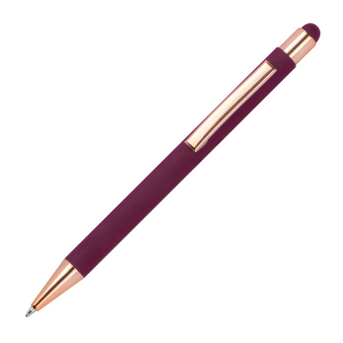 Długopis metalowy touch pen soft touch MIRAMAR Bordowy 432802 