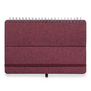 Notatnik RPET ok. A5, stojak na telefon, stojak na tablet Czerwony