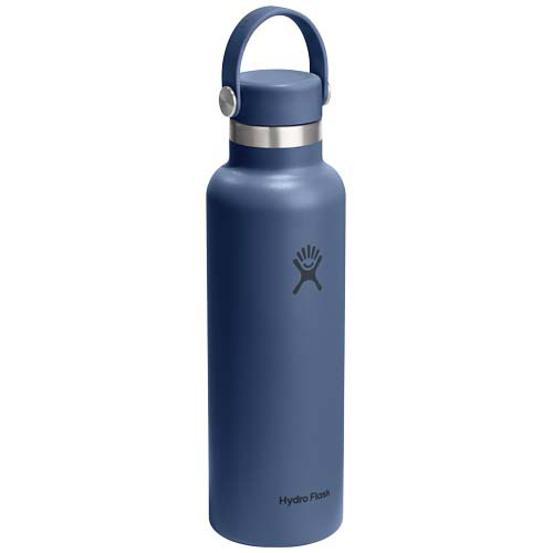 Hydro Flask Standard Mouth 621 ml – termoizolowana butelka na wodę ze stali nierdzewnej, z pokrywką ze słomką. Środkowy niebieski 10098952 