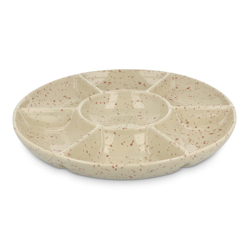 Sagaform Ditte Ceramiczny okrągły talerz do serwowania 26 cm Beżowy LT52258-N0055 
