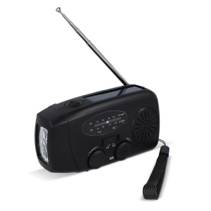 SafeSound Radio awaryjne zasilane energią słoneczną i korbką