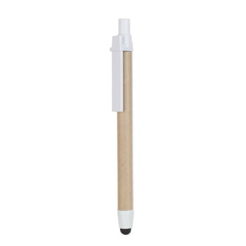 Dotykowy długopis z recyklingu biały MO8089-06 