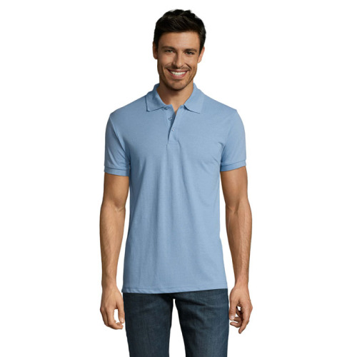 PRIME Męskie polo 200g Sky Blue Pique S00571-SP-XXL 