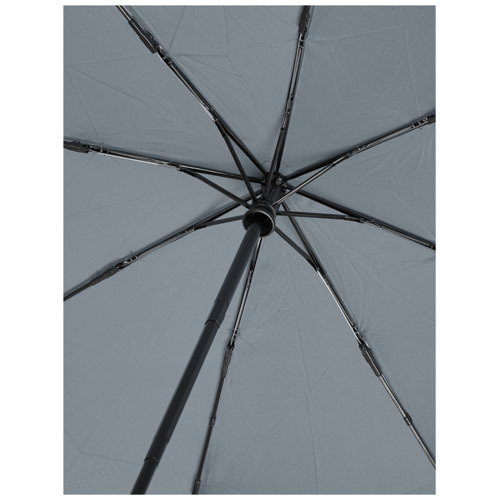 Składany, automatycznie otwierany/zamykany parasol Bo 21” wykonany z plastiku PET z recyklingu Szary 10914382 (4)