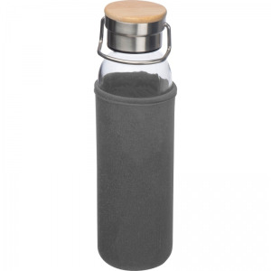 Butelka szklana z pokrowcem 600 ml RAMONA Szary