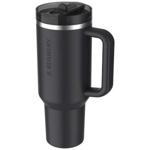 Stanley Quencher® ProTour 1180 ml termoizolowany kubek ze słomką, wykonany z recyklingowanej stali nierdzewnej Czarny