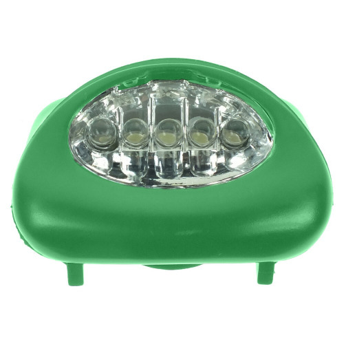 Latarka na głowę 5 LED Zielony V5528-06 (1)