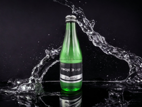 Woda gazowana w butelce z logo 0,3L wielokolorowy KMN01 (1)