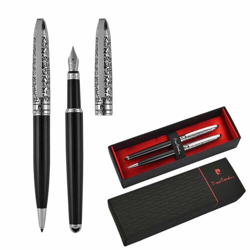 Zestaw piśmienny długopis i pióro wieczne JACQUES Pierre Cardin Czarny B0400600IP303 (5)