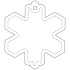 RFX™ reflective odblaskowa zawieszka z TPU, płatek śniegu Biały 1PR09901 (3) thumbnail
