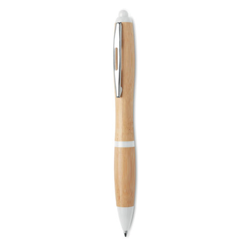 Długopis z bambusa biały MO9485-06 (1)