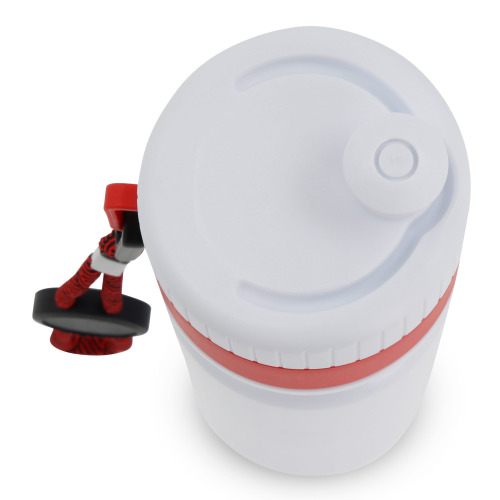 Bidon Sportowy Z Obwódka I Kolorowym Sznurkiem 750ml Biały / czerwony LT98736-N0121 (1)