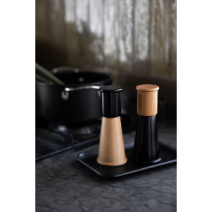 Młynek do soli i pieprzu GURKEN, mały, 2-szt, czarny/brązowy