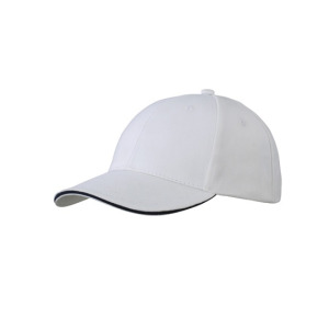 Czapka 6-panelowa Bawełniana - Navy & Red