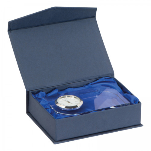 Szklany blok z zegarem GERALD Przeźroczysty 2750366 (2)