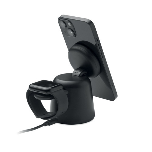 Ładowarka bezprzew 3 w 1, 15 W Czarny MO2732-03 (2)