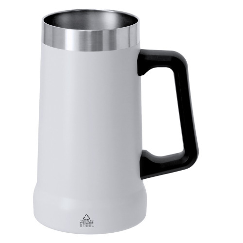 Kubek 700 ml ze stali nierdzewnej z recyklingu Biały VA686-02 (3)