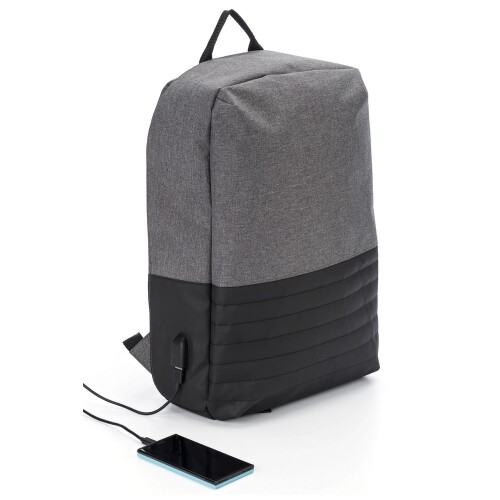 Plecak chroniący przed kieszonkowcami, przegroda na laptopa 15" czarny V0776-03 (9)