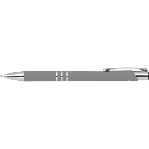 Długopis z aluminium z recyklingu półżelowy soft touch DUNMORE Ciemnoszary 399177 (1)