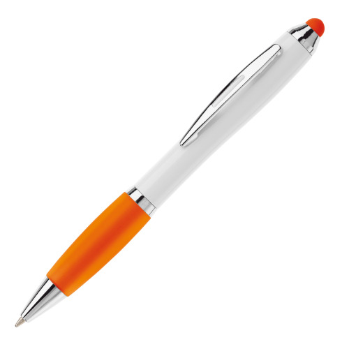 Długopis biały Hawaï stylus Biały / pomarańczowy LT80433-N0126 