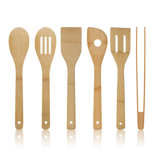 Zestaw bambusowych akcesoriów kuchennych w stojaku, 6 el. | Reese Drewno V0904-17 (7)