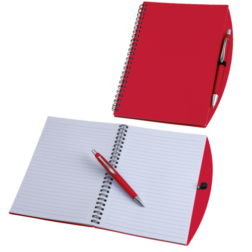 Notes A5 z długopisem TILBURG czerwony 092205 