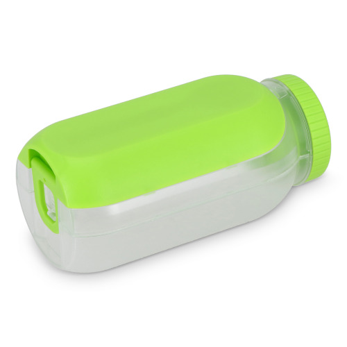 Pudełko na lunch z przegródką na sos, z łyżką i widelcem Jasnozielony LT90427-N0032 