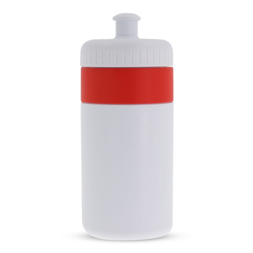 Bidon Sportowy Z Obwódka 500ml Biały / czerwony LT98735-N0121 