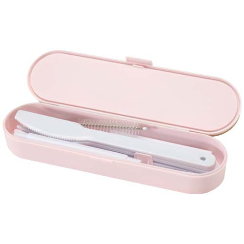 Runa zestaw sztućców z bambusową pokrywką Jasny różowy 12636540 (3)