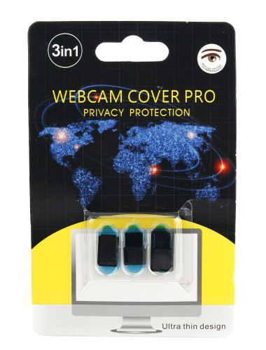 Zaślepka na kamerę - Webcam Cover 3pak czarny EG 043703 
