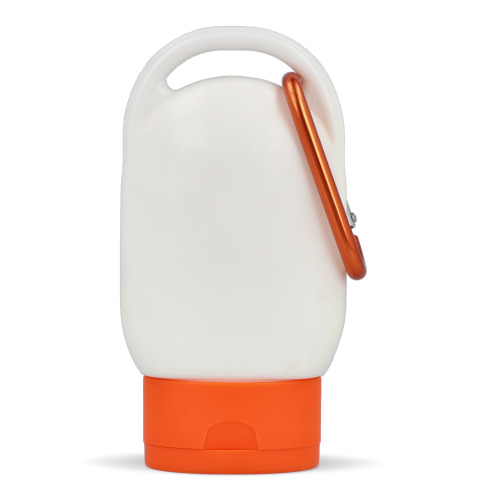 Balsam przeciwsłoneczny z karabińczykiem SPF30 z materiału z recyklingu 30ml Pomarańczowy LT91838-N0026 