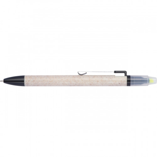 Długopis z zakreślaczem Brest Beżowy 181313 (1)