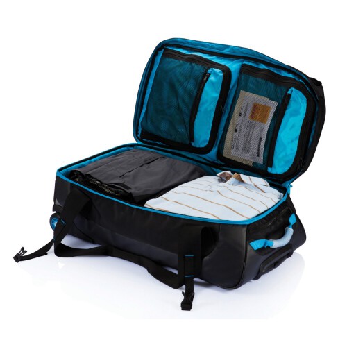 Duża torba sportowa, podróżna na kółkach niebieski, czarny P750.005 (4)
