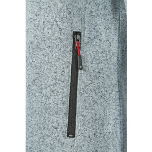 Damska Kurtka Polarowa Dzianinowa Slim - Royal Melange & Red