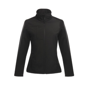 Kurtka Softshell Damska Wodoodporna Oddychająca - Black & Black
