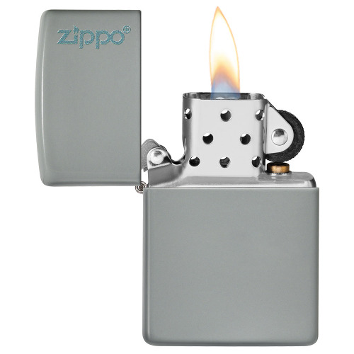 Zapalniczka Zippo Classic z logo Flat Grey ZIP60005760 (2)