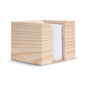 Blok 10x10x8.5cm w drewnianym pudełku kostkowym